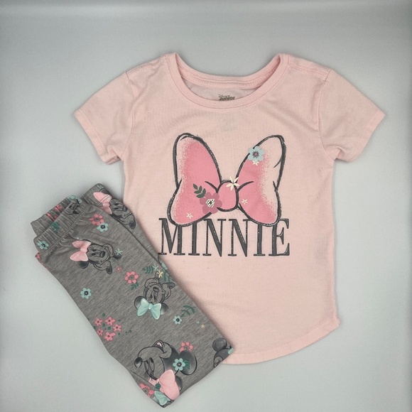 Minnie Mouse Matching Set | Leggings + Short Sleeve Shirt 4T - Picture 4 of 4